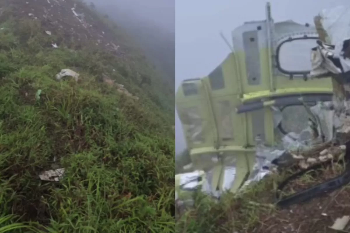 Penemuan serpihan diduga badan pesawat tersebut sempat viral diunggah oleh salah satu pendaki yang berada di Gunung Bulusaraung.  (HO/KLIKTIMES.COM)