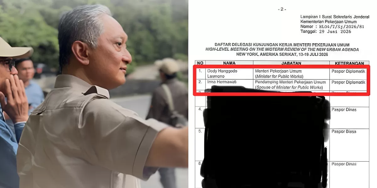 Beredar surat dinas Menteri PU, Dody Hanggodo ke Amerika Serikat (AS) yang diduga berkedok nonton final Piala Dunia 2026. (Instagram.com/@dody_hanggodo - X.com/@BilBils)