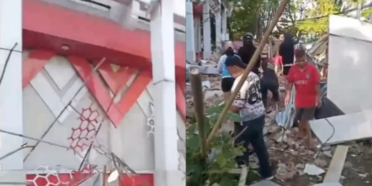 Menyoroti insiden gempa bermagnitudo 7,6 yang mengguncang wilayah Maluku Utara hingga Sulawesi Utara, pada Kamis, 2 April 2026. (Instagram.com/@undercover.id) (Dok promedia)