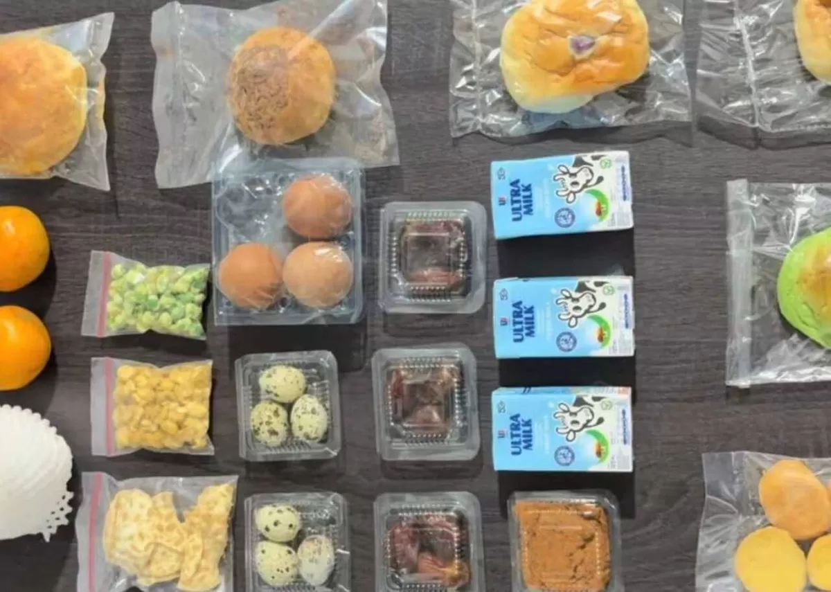 Contoh menu MBG kering yang disajikan selama bulan ramadan. (Tiktok/ sppg_gandasari)