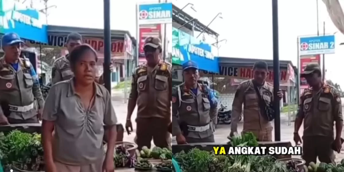 Menyoroti viralnya insiden petugas Satpol PP yang menutup paksa lapak jualan pedagang sayuran di Sumba Barat Daya, Nusa Tenggara Timur (NTT). (Instagram.com/@fakta.indo)