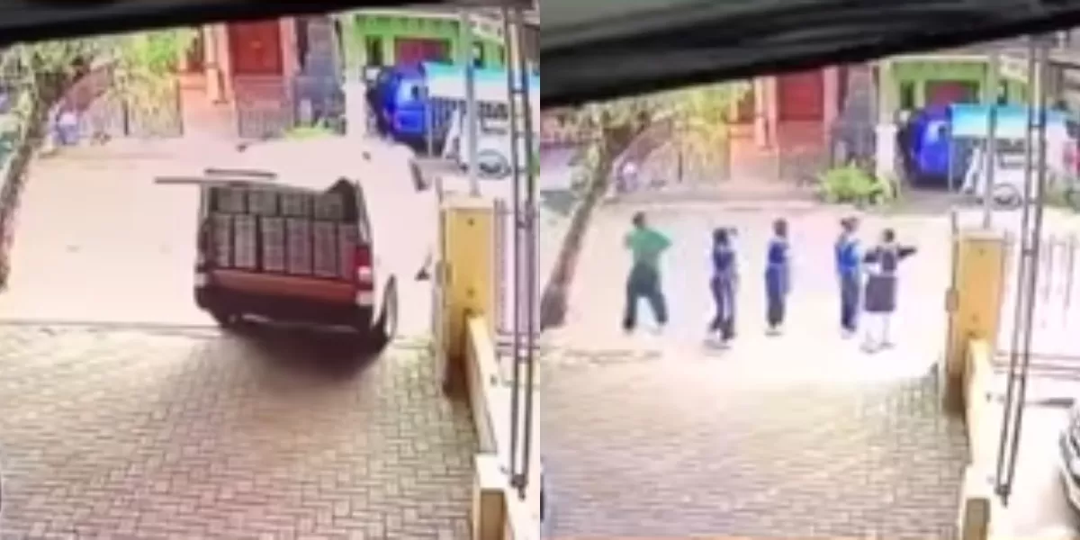 Menyoroti rekaman viral yang memperlihatkan mobil SPPG di Malang, Jawa Timur yang lupa menutup bagasi saat mulai berjalan untuk distribusi MBG. (Instagram.com/@infomalangan)