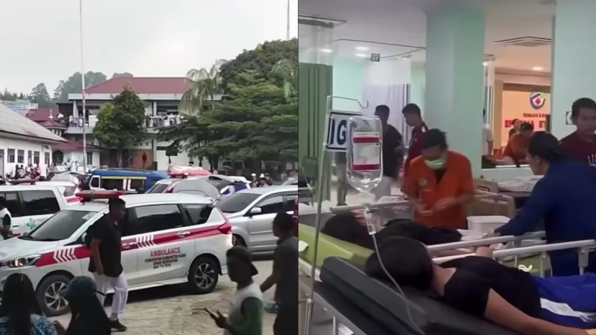Gambar : Kasus ratusan siswa SMA dan SMK di Berastagi, Kabupaten Karo diduga alami keracunan setelah menyantap MBG. (Threads/zumaahmad)