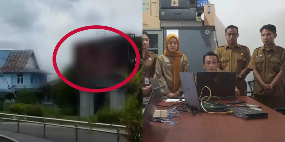 Foto : Penampakan videotron milik Pemerintah Kabupaten Melawi kedapatan menayangkan konten tak senonoh di siang hari. (Facebook/Pro Khatulistiawa. Instagram/diskominfomelawi)