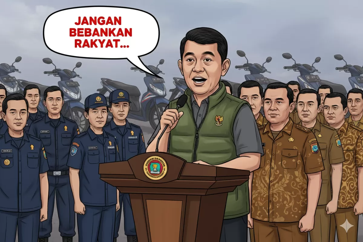 Ilustrasi Gubernur Yulius Selvanus Beri Instuksi Jangan Bebankan Rakyat (Dok. Sulutzone.com / AI)