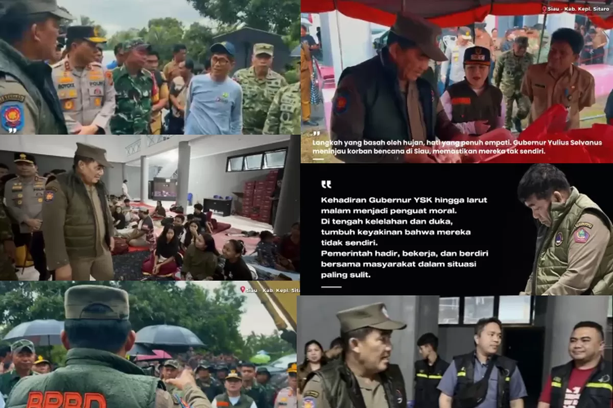 Potret kehadiran Gubernur Sulut langsung ke Lokasi Bencana Siau, Sitaro (Dok. Istimewa)