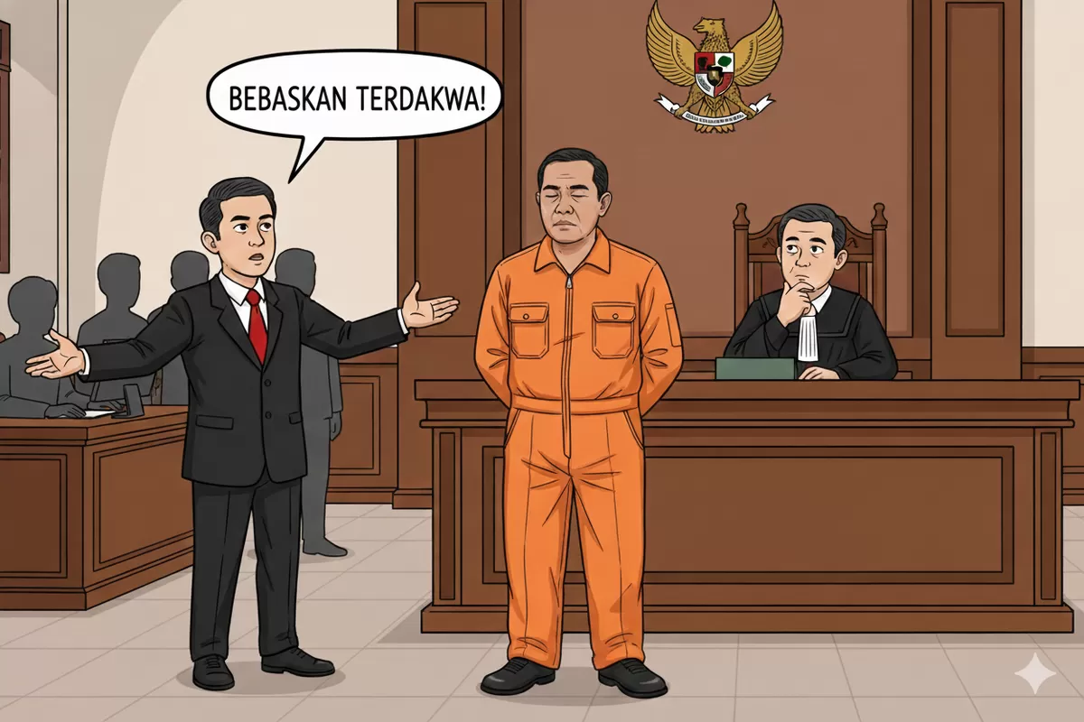 Ilustrasi sidang (Dok. Sulutzone.com / AI)