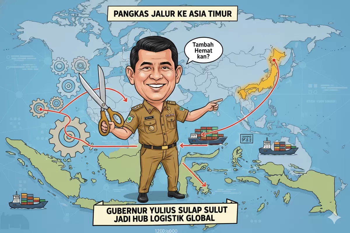 Yulius Selvanus Pangkas Jalur ke Asia Timur (Dok. Sulutzone.com/AI)