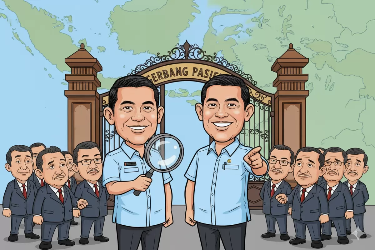 Evaluasi 11 bulan YSK-Victor: Strategi reshuffle kabinet Sulut demi amankan visi Gerbang Pasifik dan Clean Government. (Dok. Sulutzone.co,/AI)