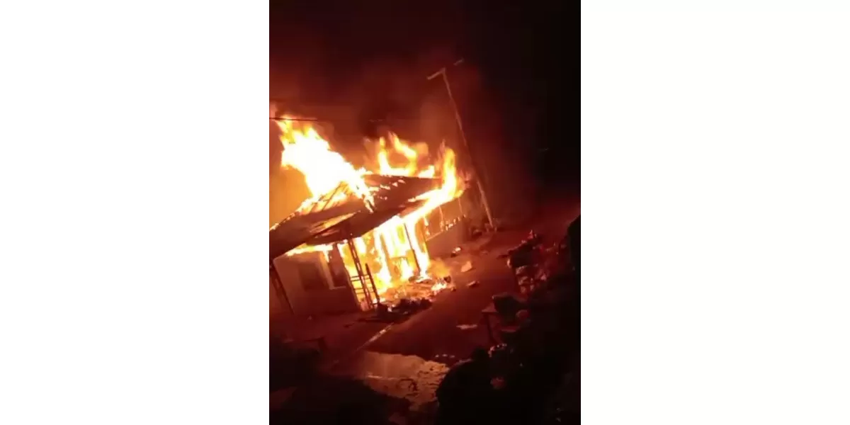 Kebakarn terjadi di Manembo, Langowan Selatan, Minahasa (Dok. Jimmy Memah)
