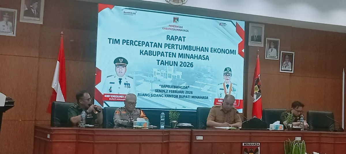 Letkol Inf Bonaventura Ageng Fajar Santoso Menyampaikan Dukungan Kodim 1302/Minahasa untuk pertumbuhan ekonomi. (William)
