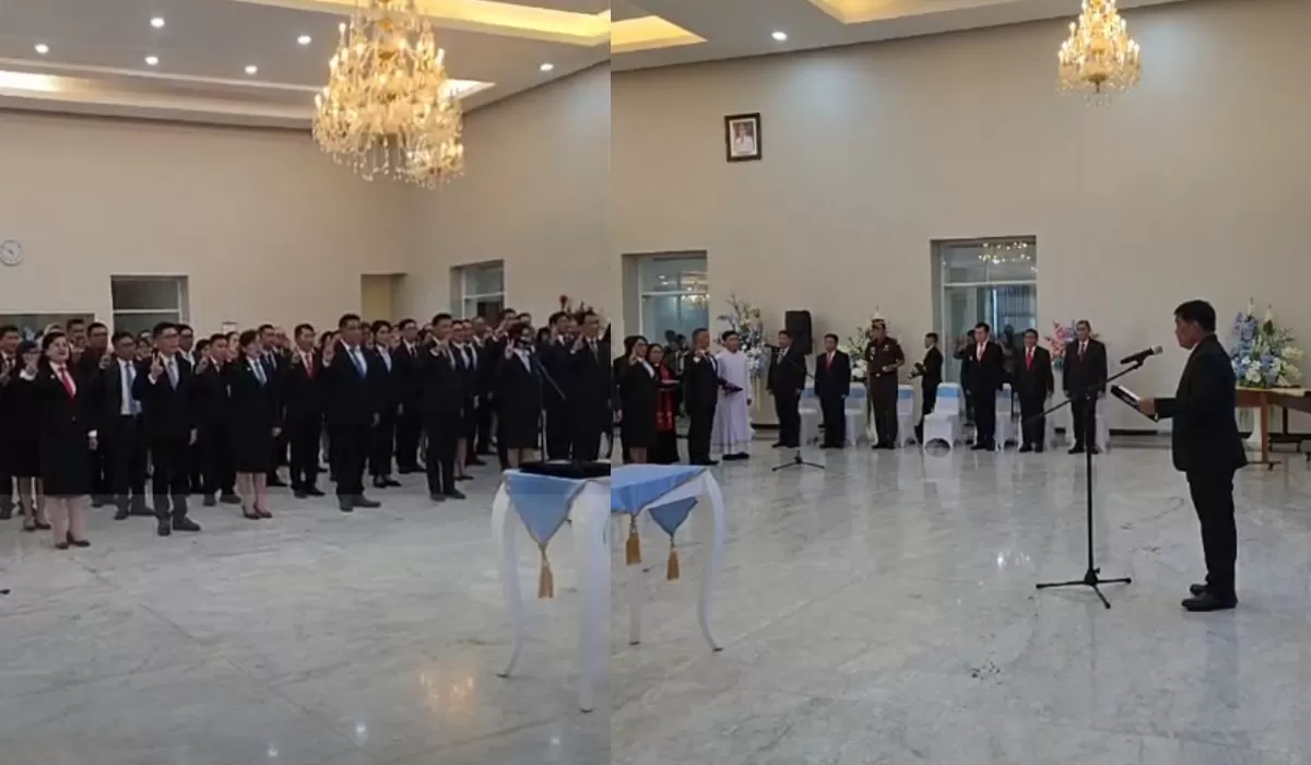 Yulius Selvanus Melantik Para Pejabat Esellon II Pemprov Sulut (Dok. Istimewa)