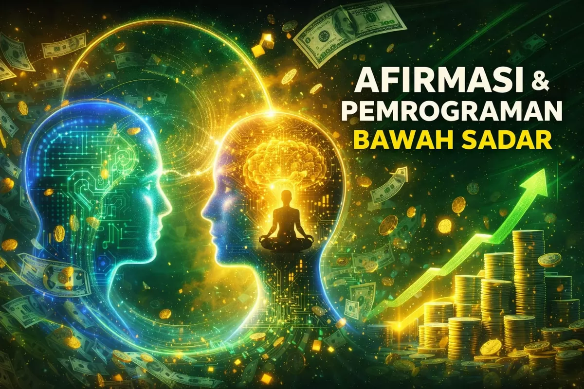 Gambat Ilustrasi Pemograman Bawah Sadar dan Afirmasi (Marlon/AI/Sulutzone)