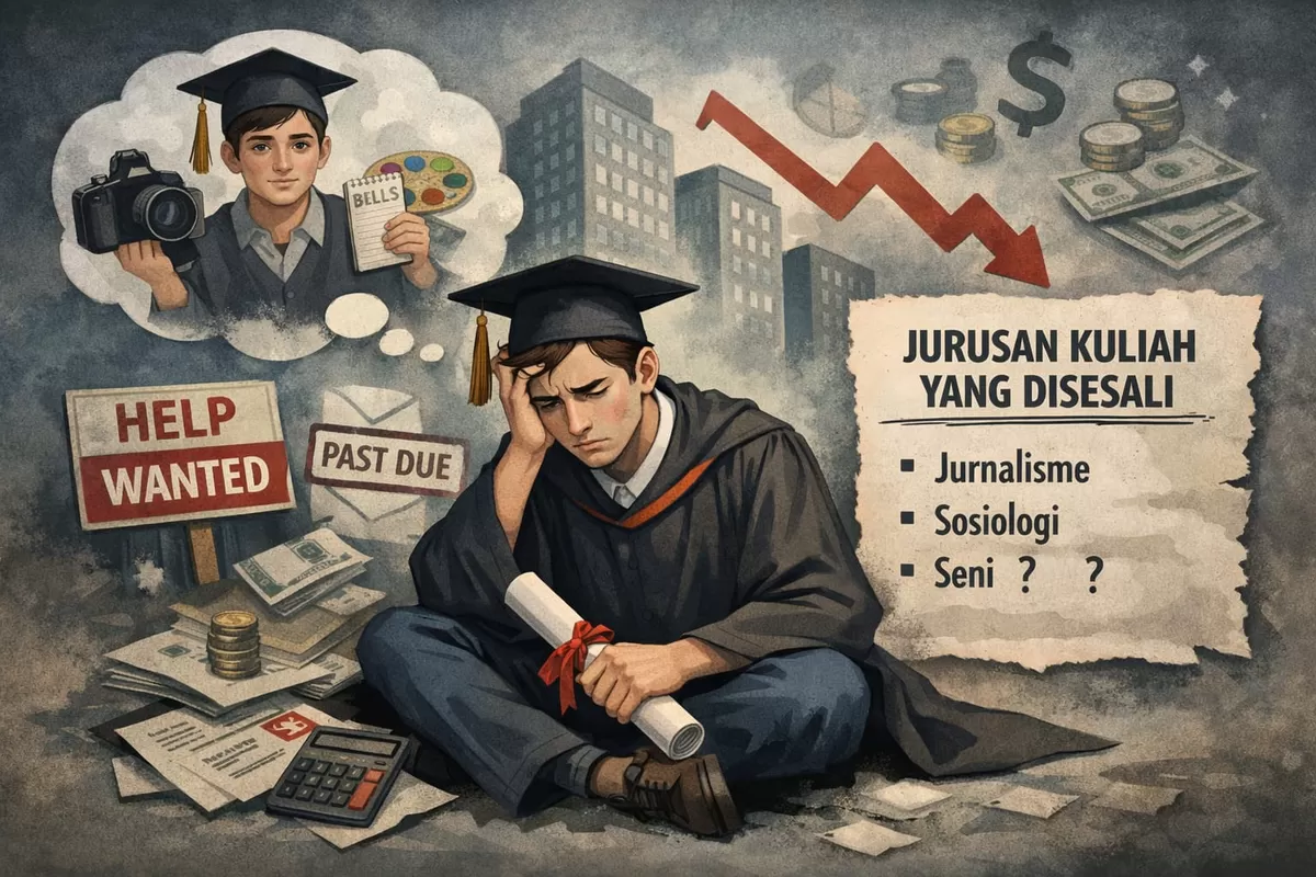 Passion saat kuliah, realita saat lulus. Tak sedikit sarjana menyesali jurusan ketika gaji tak sesuai harapan. (Istimewa)
