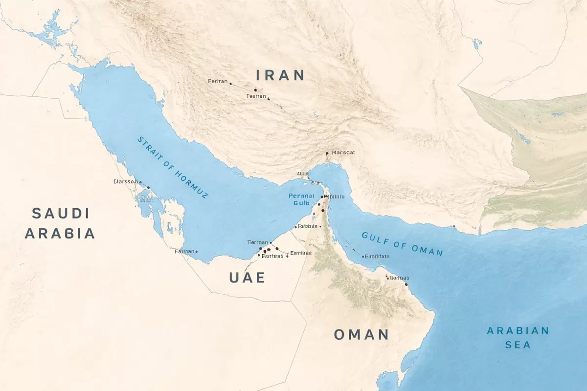 Peta Jalur Selat Hormuz (Marlon/Sulutzone)