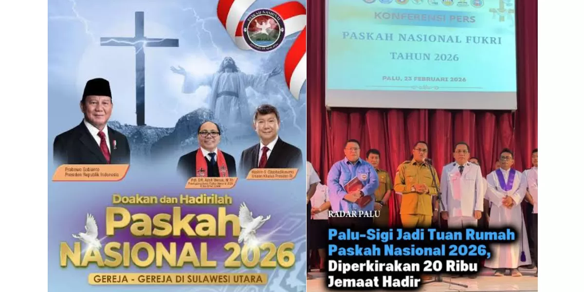 Flayer Paskah Nasional di Manado dan Postingan Paskah Nasional di Palu-Sigi (Dok. Istimewa)