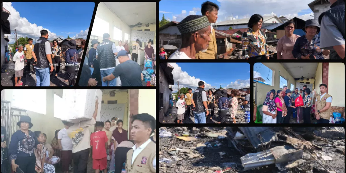 Korban kebakaran di Singkil dapat bantuan Pemprov Sulut (Dok. Istimewa)