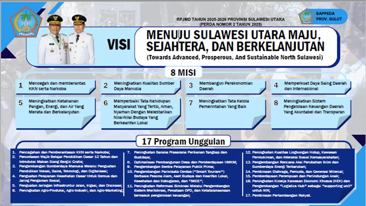 Visi Misi Gubernur Sulut 2027 (Dok. Istimewa)