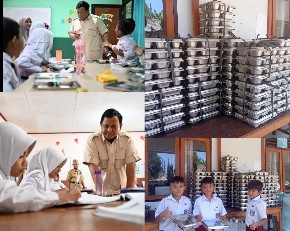Presiden RI Prabowo saat meninjau program MBG