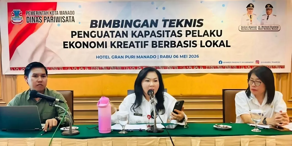 Dispar Manado gelar Bimtek penguatan kapasitas pelaku ekonomi kreatif berbasis lokal. (Dok. Istimewa)