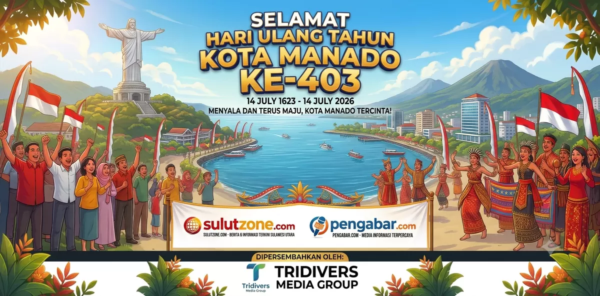 Selamat HUT Kota Manado ke-403 dari sulutzone.com (Dok. Sulutzone/AI)