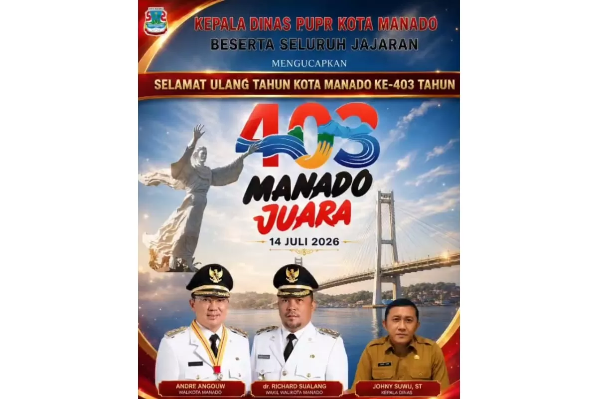 Infografis Ucapan HUT Kota Manado (Dok. Istimewa)