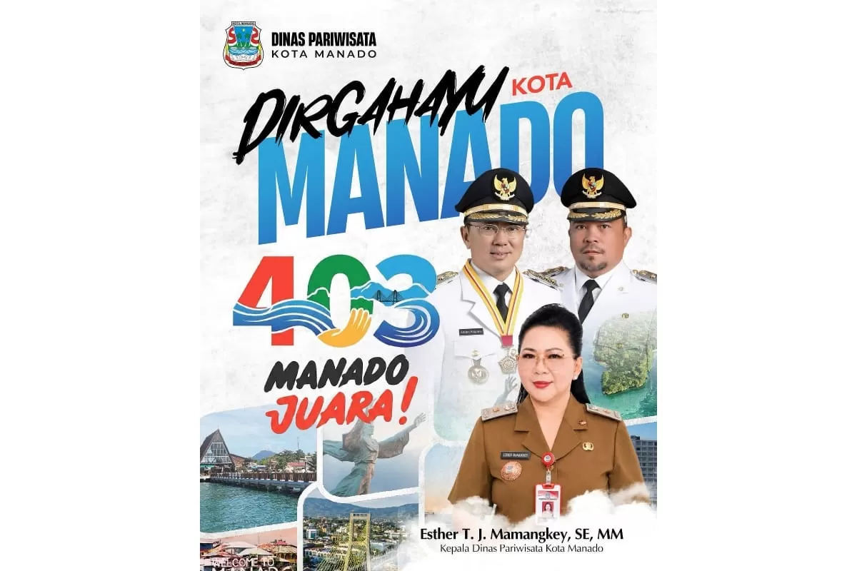 Disapar Manado beri ucapan HUT Kota Manado (Dok. Istimewa)