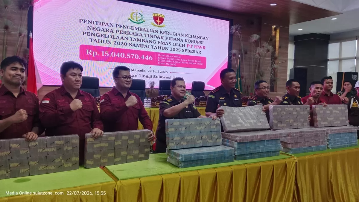 Kejaksaan Berhasil Amankan Uang Hasil Korupsi PT. HWR (Dok. Dede/Sulutzone.com)