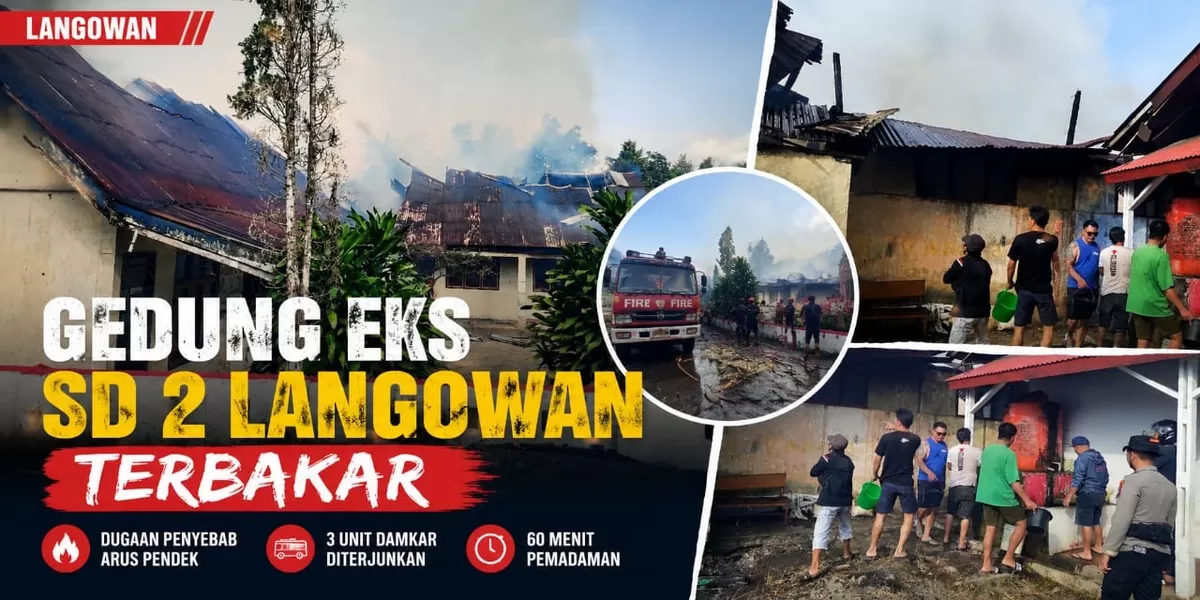 Kebakaran di Langowan