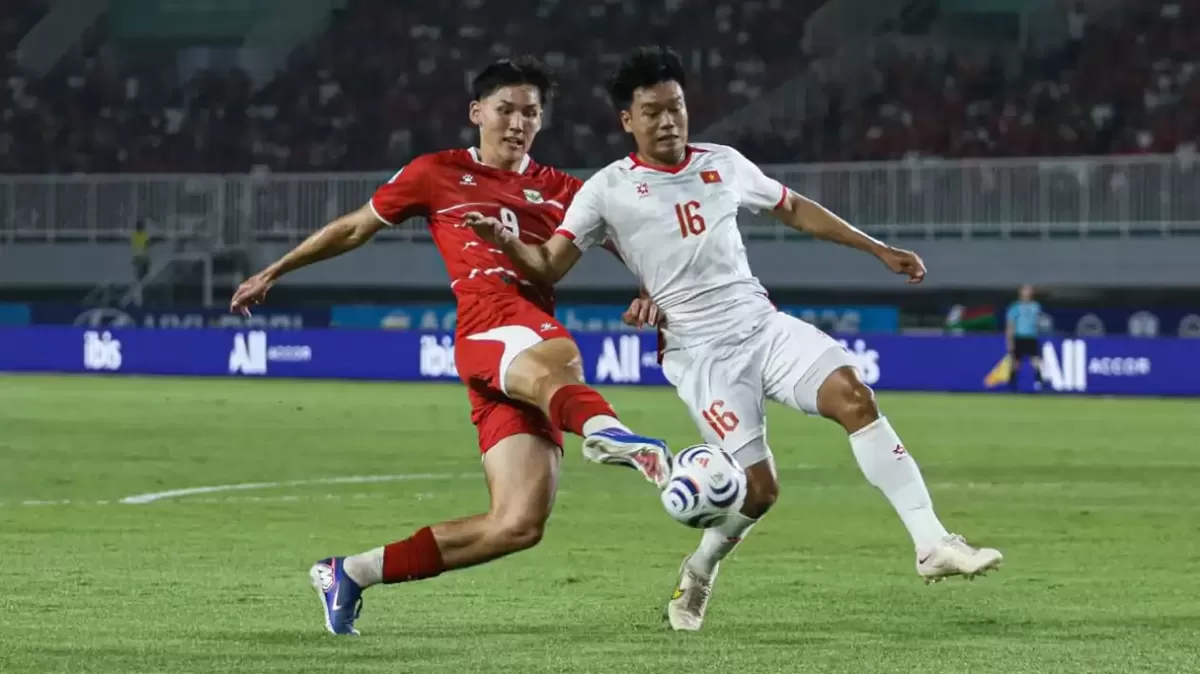 Suasana pertandingan Timnas Indonesia saat menghadapi Vietnam di Stadion Pakansari, Cibinong. (Dok. Istimewa/VDN)