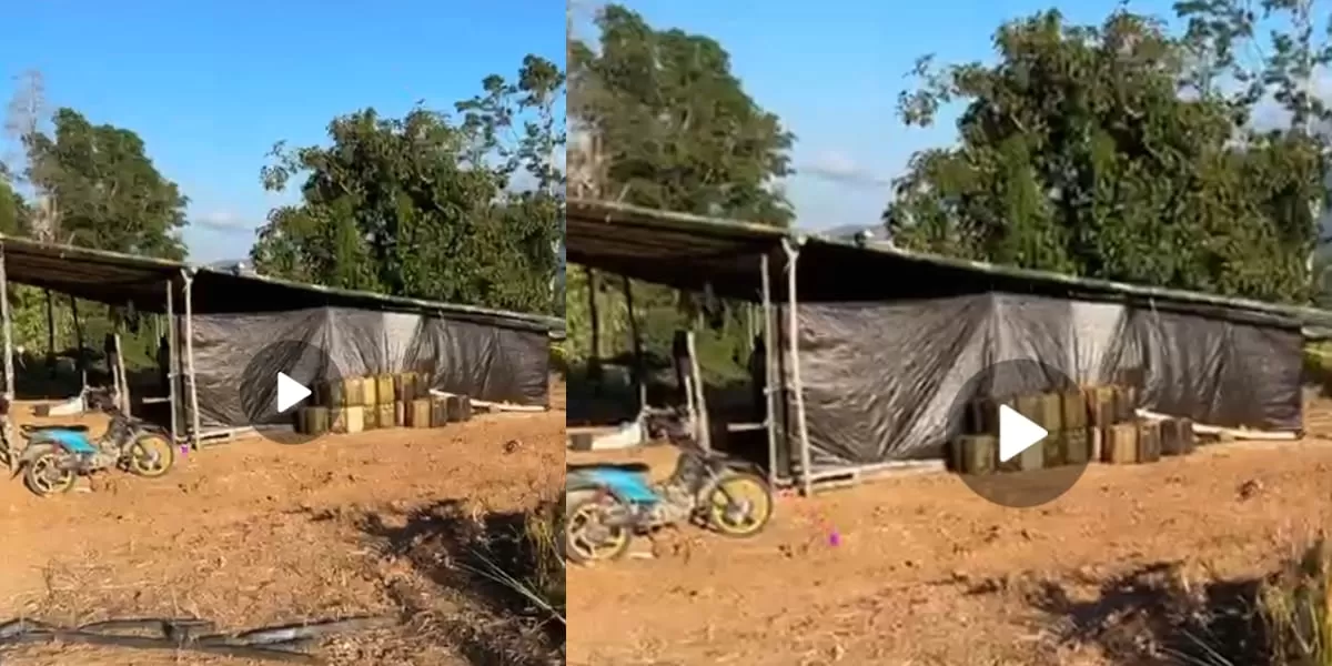 Kawasan tambang emas tanpa izin (PETI) di Potolo, Kabupaten Bolaang Mongondow yang dilaporkan kembali beroperasi menggunakan alat berat.  ((Foto: SYLVIA /Dokumentasi))