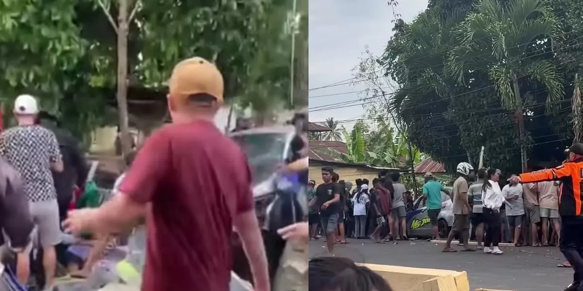 Suasana lokasi kecelakaan tragis drag race di Kelurahan Upai, Kecamatan Kotamobagu Utara yang menewaskan sedikitnya enam orang penonton, Minggu (9/8/2026). (Foto: istimewa/Facebook)