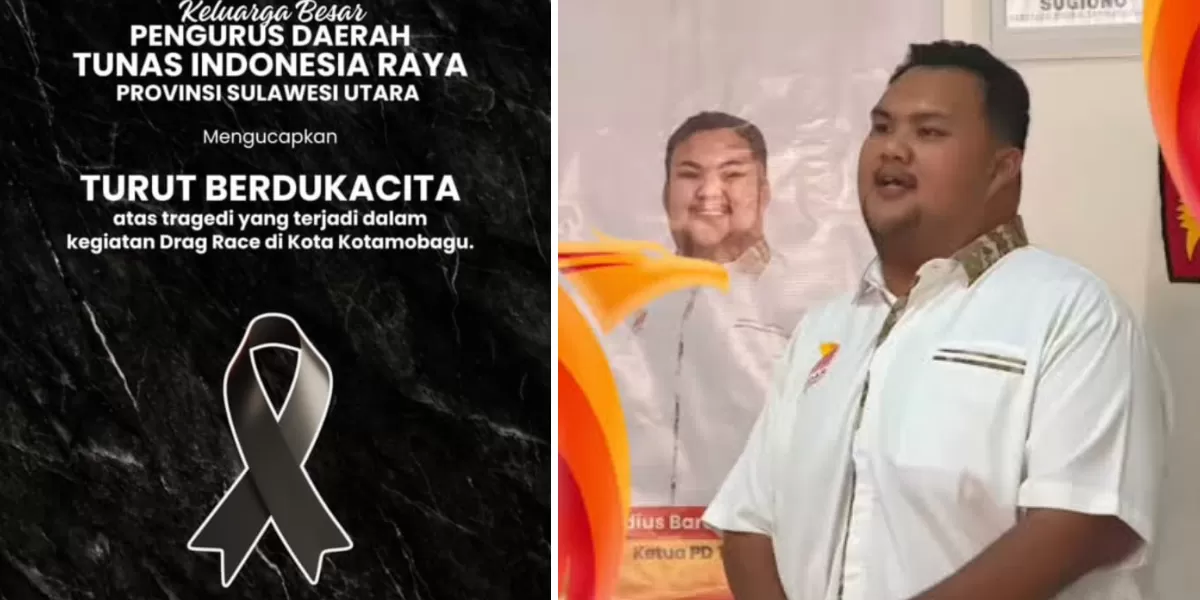 Tangkapan layar pernyataan duka cita dan komitmen pendampingan korban dari PD TIDAR Sulawesi Utara terkait tragedi kecelakaan drag race di Kotamobagu. (Istimewa)