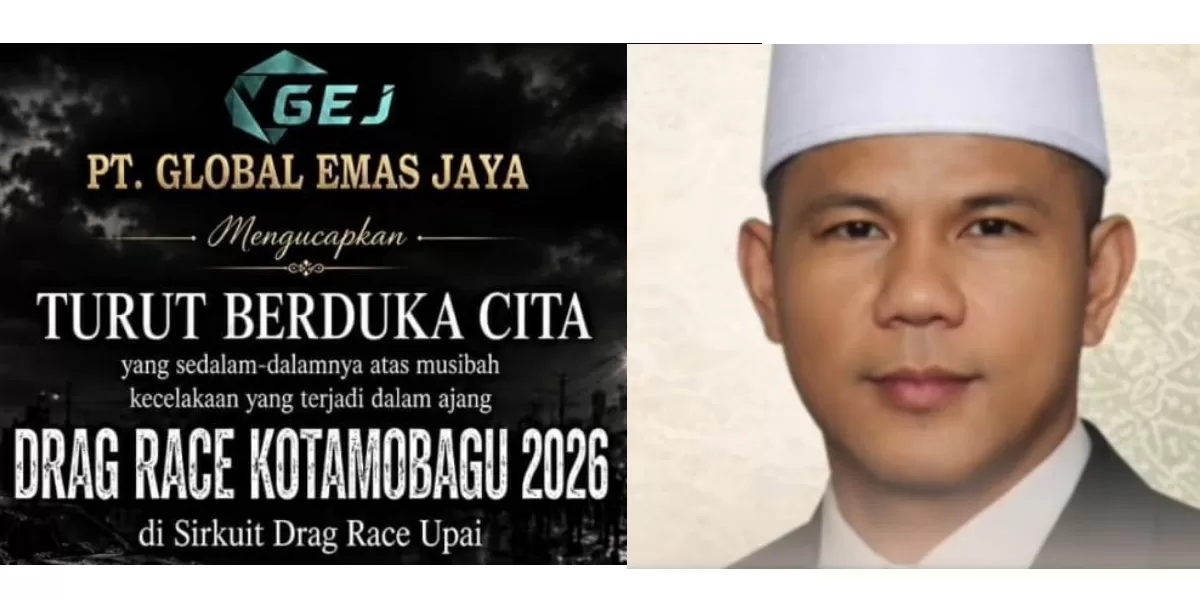 Pimpinan PT Global Emas Jaya Asri Mamonto, Asri Mamonto, yang menyatakan kesiapannya memberikan santunan bagi para korban dan keluarga insiden drag race di Upai, Kotamobagu.