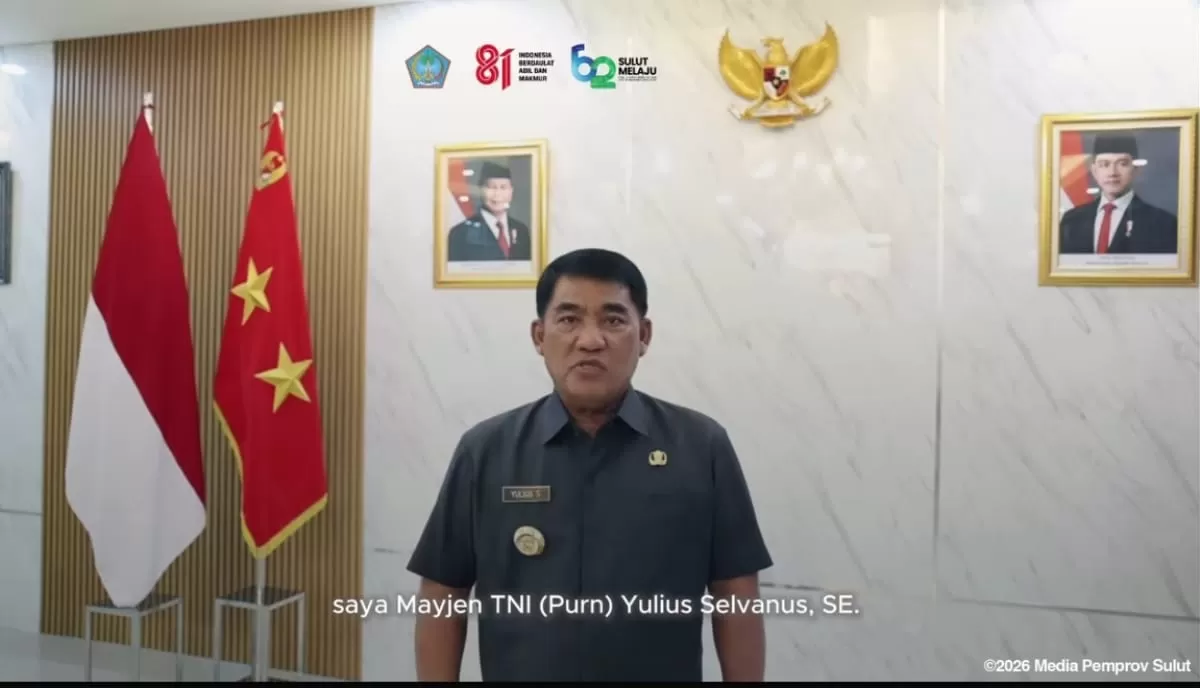 Foto: Gubernur Sulawesi Utara Yulius Selvanus Komaling (YSK) menyampaikan apresiasi dan doa untuk Presiden RI Prabowo Subianto atas kebijakan kucuran tambahan Dana Alokasi Umum (DAU) bagi Pemprov Sulut. (Foto: Dok. Pemprov Sulut)