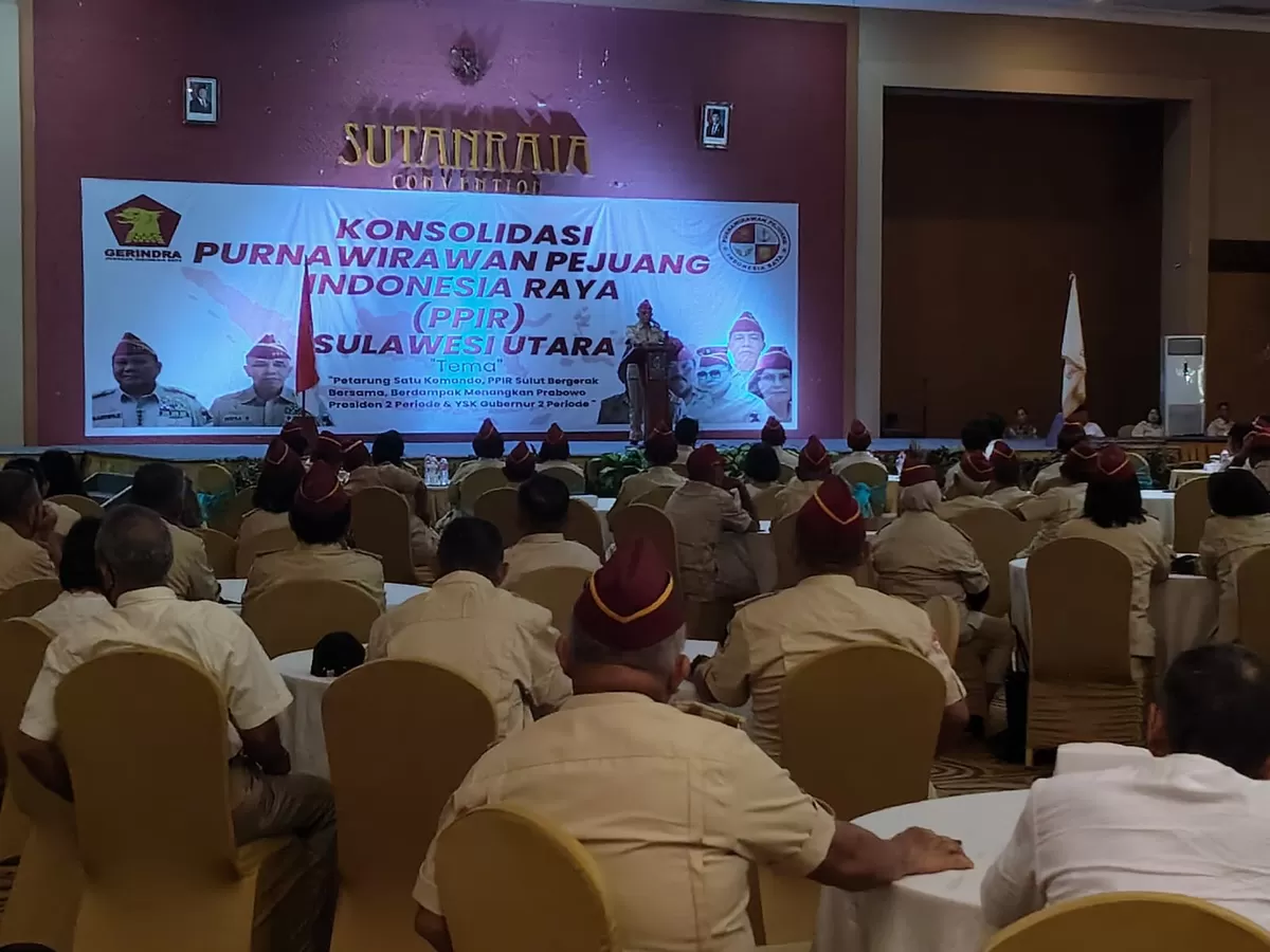 Foto: Ketua Umum DPP PPIR, Mayjen TNI (Purn) Musa Bangun, saat memberikan arahan dalam kegiatan konsolidasi organisasi bersama pengurus dan anggota PPIR Sulawesi Utara di Hotel Sutanraja, Minahasa Utara, Rabu (12/8/2026).  (Foto: Dok. Istimewa)