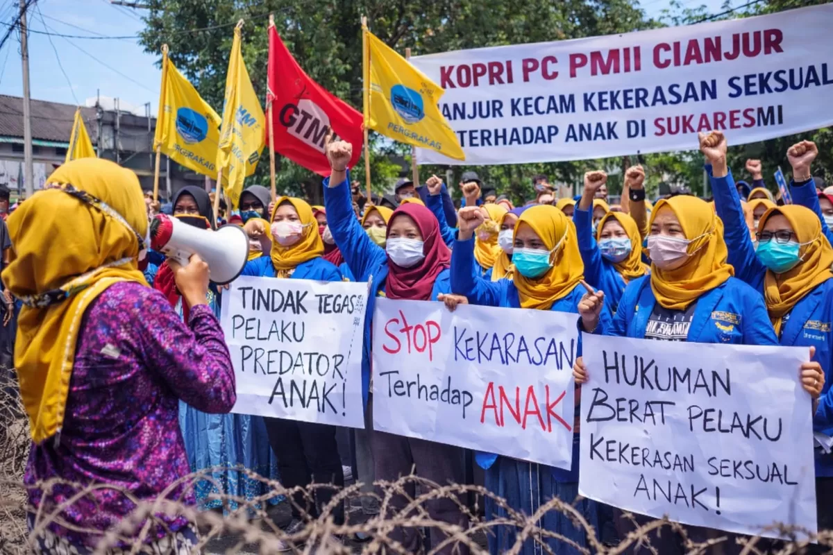 Foto KOPRI PC PMII Cianjur Demonstrasi  (Foto: Ilustrasi istimewa )