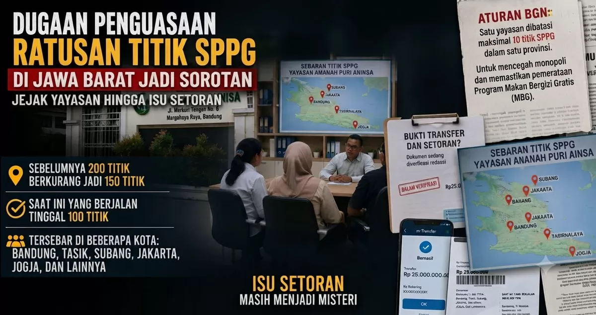 Ilustrasi dugaan monopoli SPPG di Bandung.  (Generator AI)