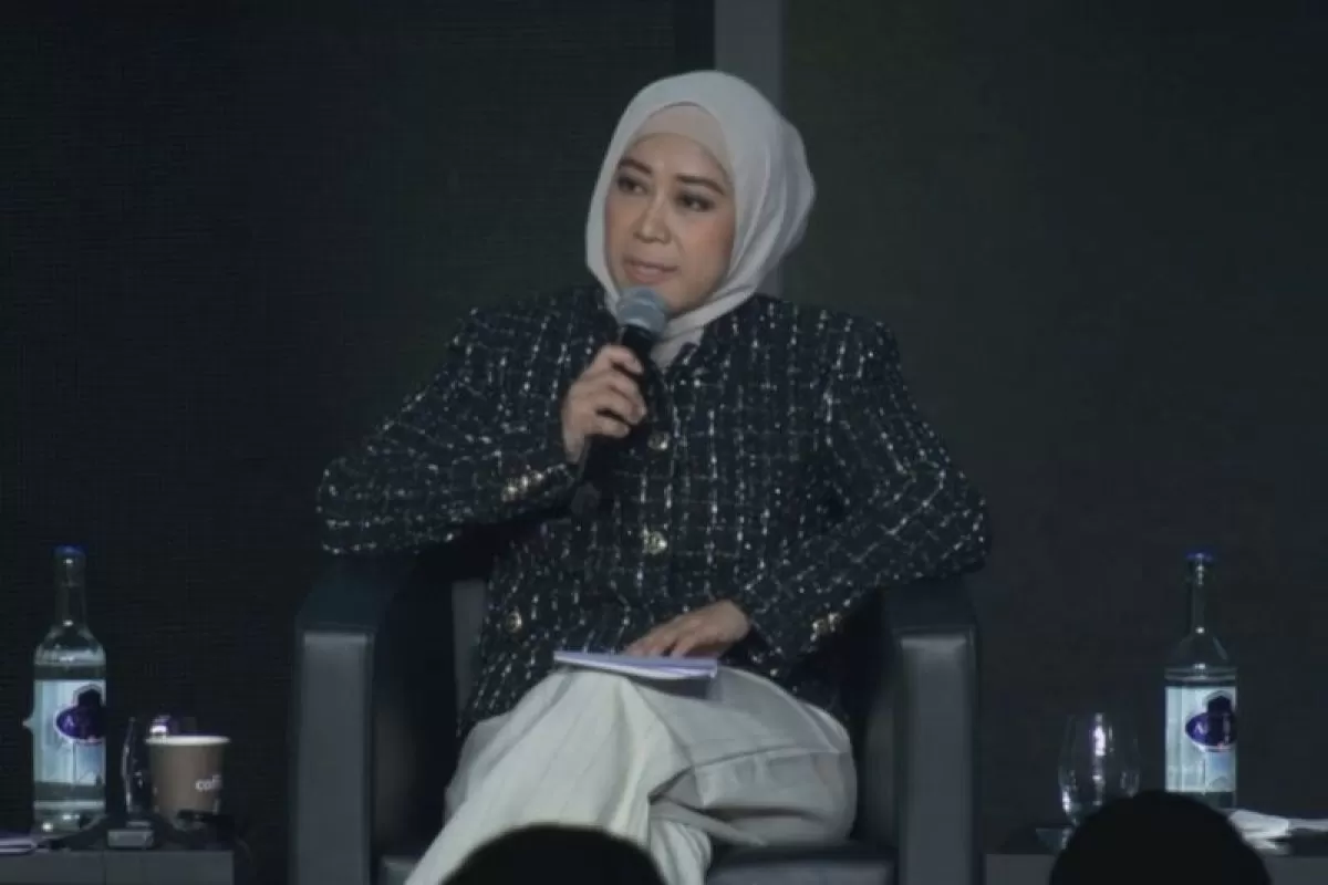 Menkomdigi Meutya Hafid dalam Leaders SummitX di Jenewa, Swiss. (ANTARA/HO-Kementerian Komunikasi dan Digital)