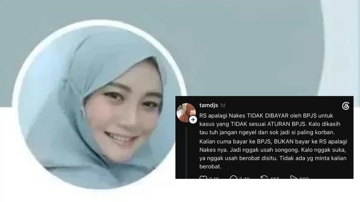 Nama Dokter Tamara Jasmine menjadi salah satu nakes yang jadi sorotan utas viral terkait BPJS Kesehatan di Threads.  (Threads/reynaldoaritonang96)