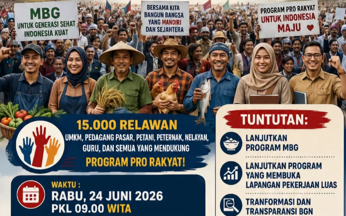 Seruan aksi damai mendukung kelanjutan Program Makan Bergizi Gratis (MBG) beredar di Sulawesi Selatan. Bang Philip minta tuntutan tersalur sesuai mekanisme. (Dok.Ilustrasi)