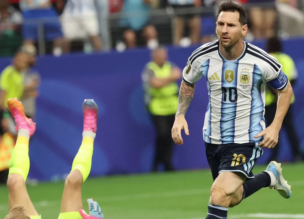 Lionel Messi mencetak dua gol ke gawang Austria dan resmi menjadi pencetak gol terbanyak sepanjang sejarah Piala Dunia dengan koleksi 18 gol. (Dok.Beinspotrs.id)