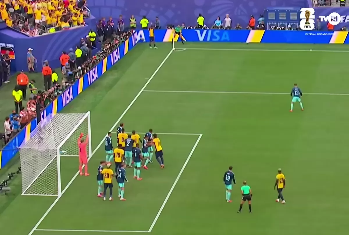 Ekuador menorehkan kemenangan bersejarah usai mengalahkan Jerman 2-1 di laga terakhir Grup E Piala Dunia 2026, namun Jerman tetap lolos ke 32 besar. (Dok.Tangkapan layar TVRI Sport)