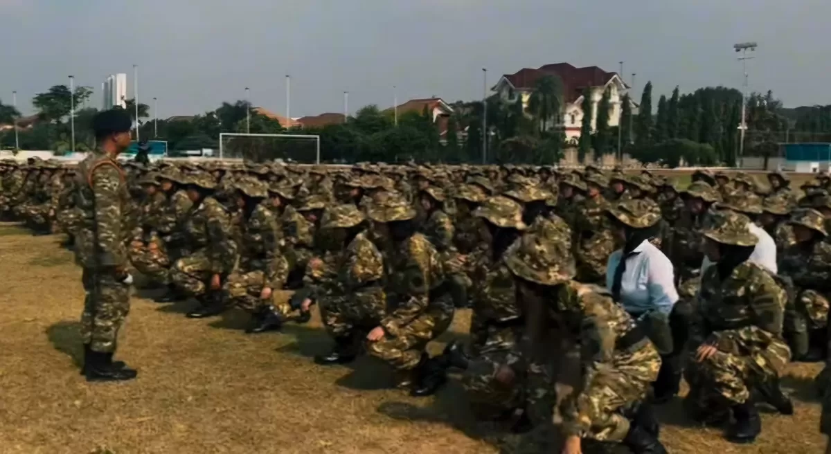 Latsar militer SPPI untuk program KDKMP-KNMP. (Instagram/kolatkoarmada1)
