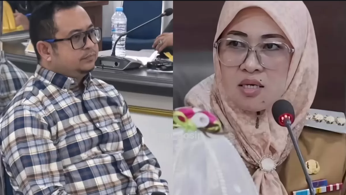 Khaerul Aco mengklaim baru mengetahui dirinya telah resmi bercerai dengan Bupati Gowa setelah menerima tangkapan layar putusan pengadilan.(Dok.TikTok@rumpi_gosip)