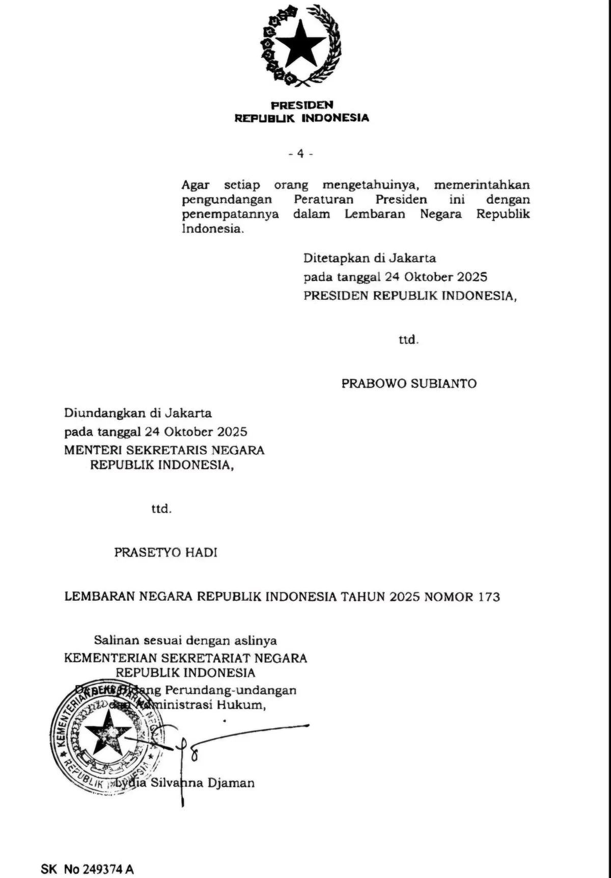 Pemerintah melalui Perpres Nomor 111 Tahun 2025 memasukkan fenomena LGBTQ sebagai salah satu ancaman nonmiliter pada aspek sosial dan budaya.(Dok.Tim Media Presiden)