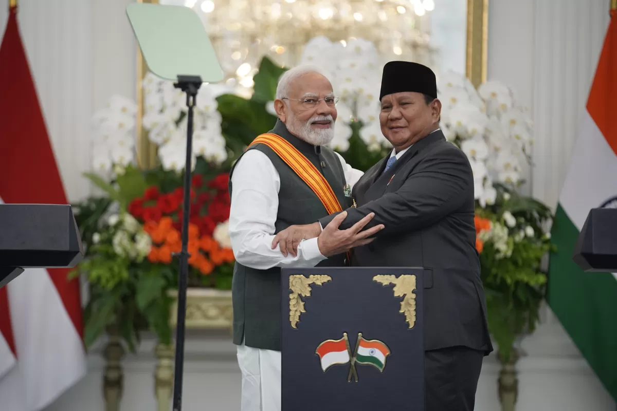  Prabowo dan PM Narendra Modi sepakat mendukung Two-State Solution bagi Palestina serta mengedepankan dialog dan diplomasi di Timur Tengah. (Dok.Setpres)