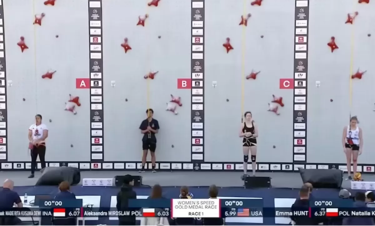 Desak Made Rita Kusuma Dewi meraih medali emas World Climbing Series Krakow 2026 dan membawa Indonesia mengoleksi empat medali.(Dok.Threads@Desak Made)