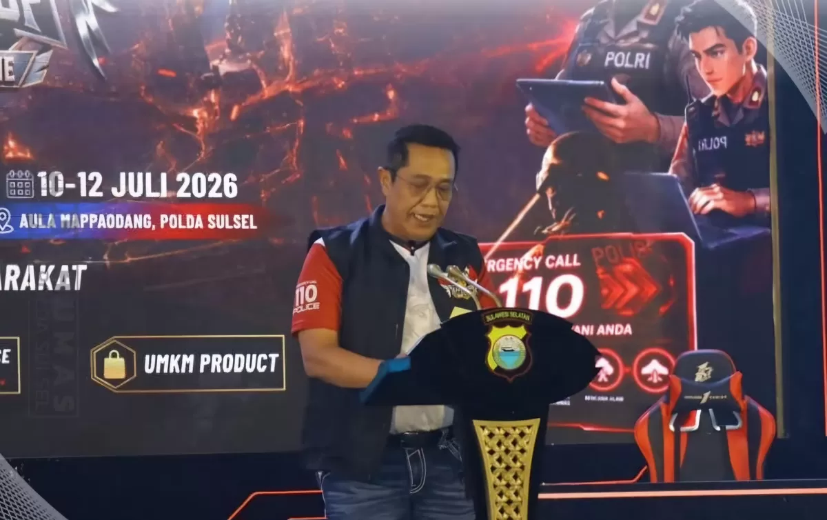 Polda Sulsel menggelar Grand Final Mobile Legends Kapolda Sulsel Cup 2026 Road to Kapolri Cup yang diikuti 75 tim terbaik. (Dok.Humas Polda Sulsel)