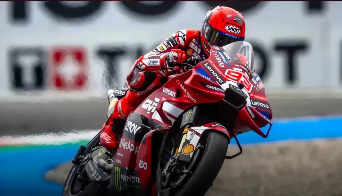 Marc Marquez memecahkan rekor lap Sachsenring untuk merebut pole position MotoGP Jerman 2026, sementara Ducati menguasai barisan terdepan. (Dok.Instagram@ducati corse)